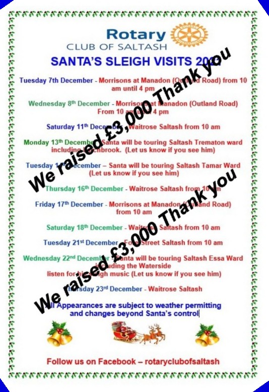 Xmas Sleigh proceeds updated January 2021
