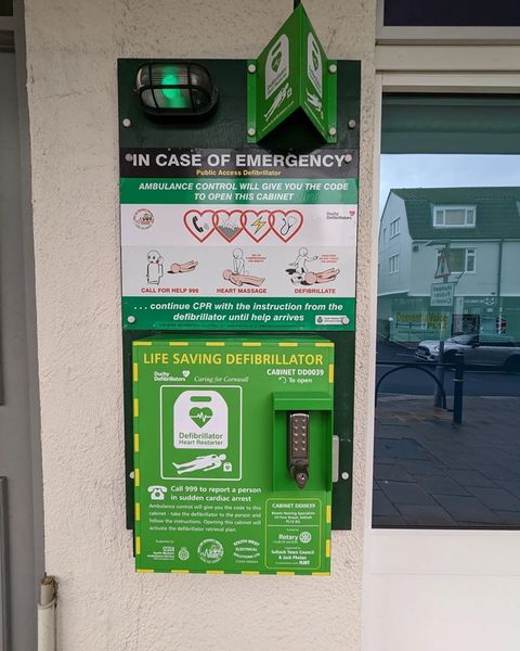 New defib box in Fore Street