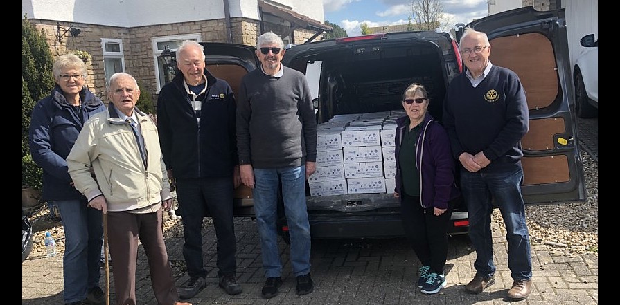 Rotary shoe box collection for Ukraine
